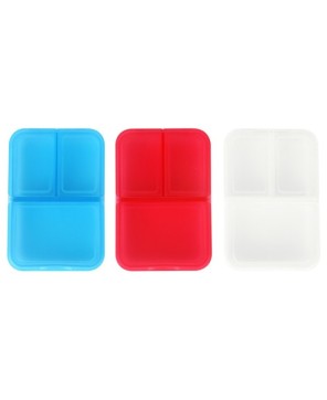 Pastillero con tres compartimentos.