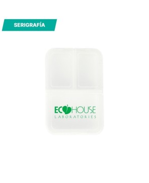 Pastillero con tres compartimentos.