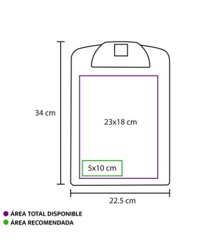 Tabla de plástico con clip para documentos.