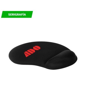 Mouse pad con soporte de silicón.