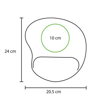 Mouse pad con soporte de silicón.
