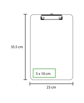 Tabla de plástico para documentos.