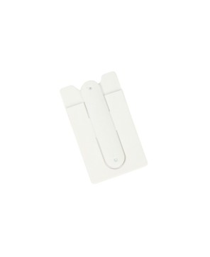 Porta tarjetas y soporte para celular.