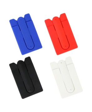 Porta tarjetas y soporte para celular.