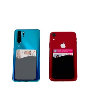 Porta tarjetas para celular.