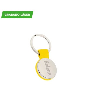 Llavero redondo metálico.