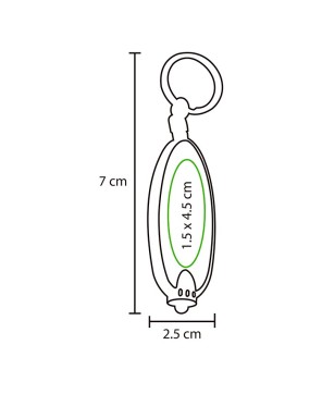 Llavero de plástico con luz led.