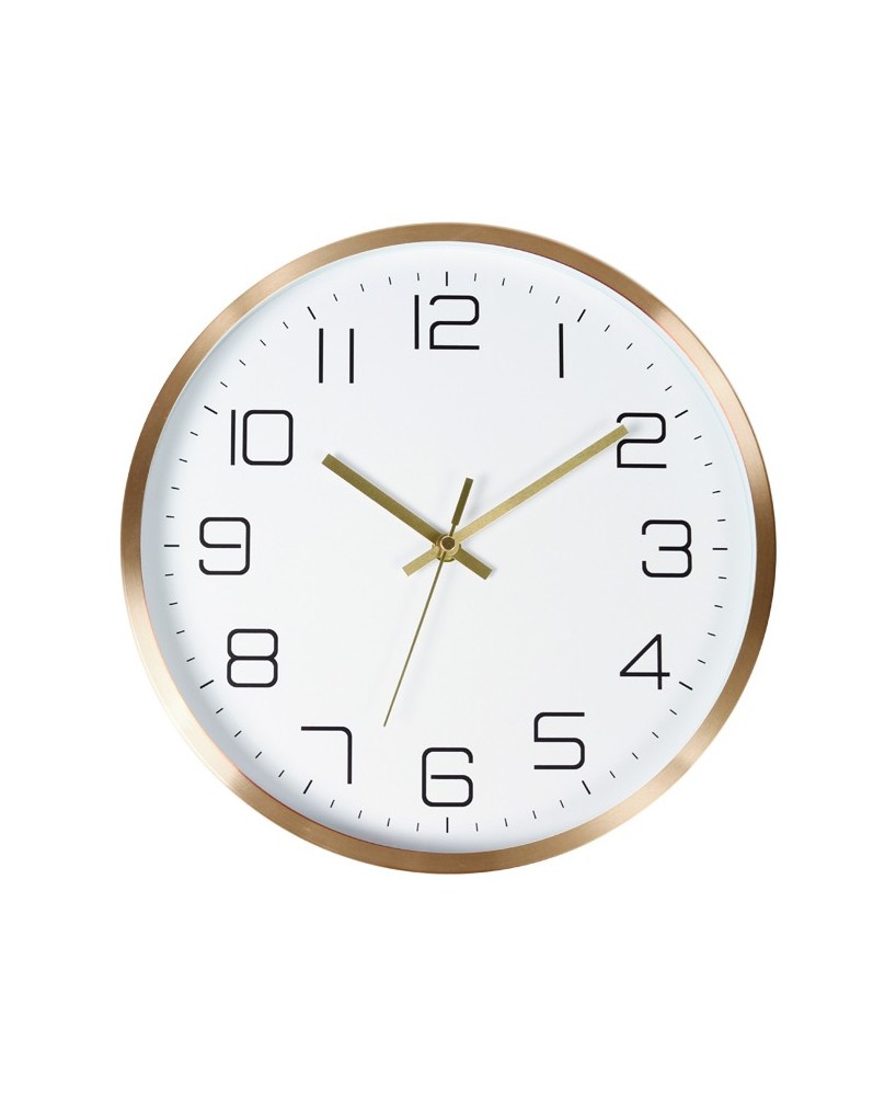 Reloj de pared de aluminio.