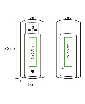 Memoria USB giratoria 8 GB.