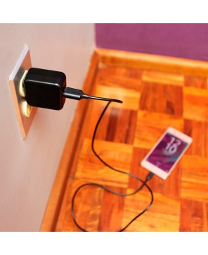 Conector de pared doble.