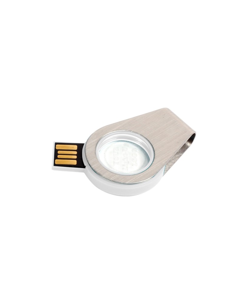 Memoria USB giratoria con luz 8 GB.